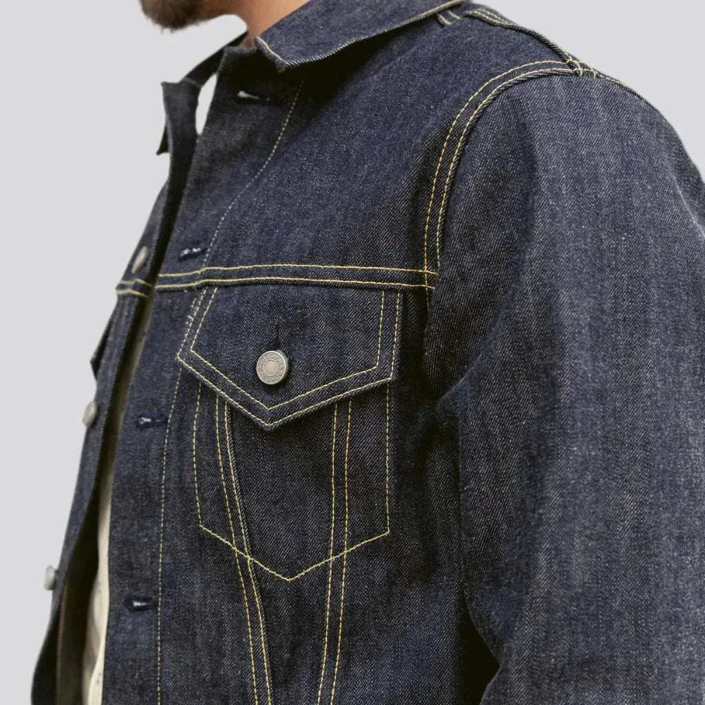 14oz trucker men's jean jacket