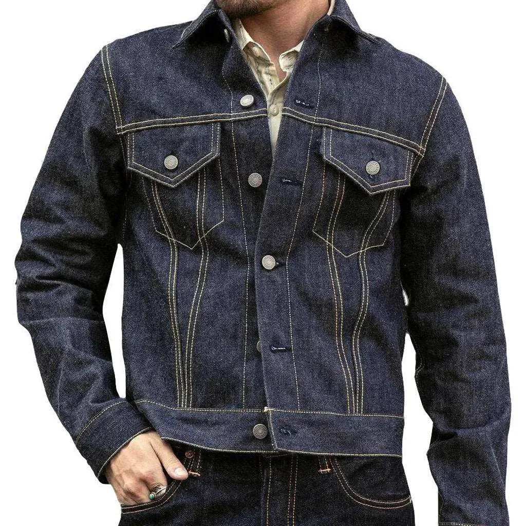 14oz trucker men's jean jacket