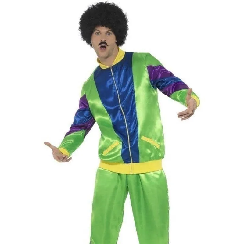 80s Height Of Fashion Shell Suit Costume Male Adult Green