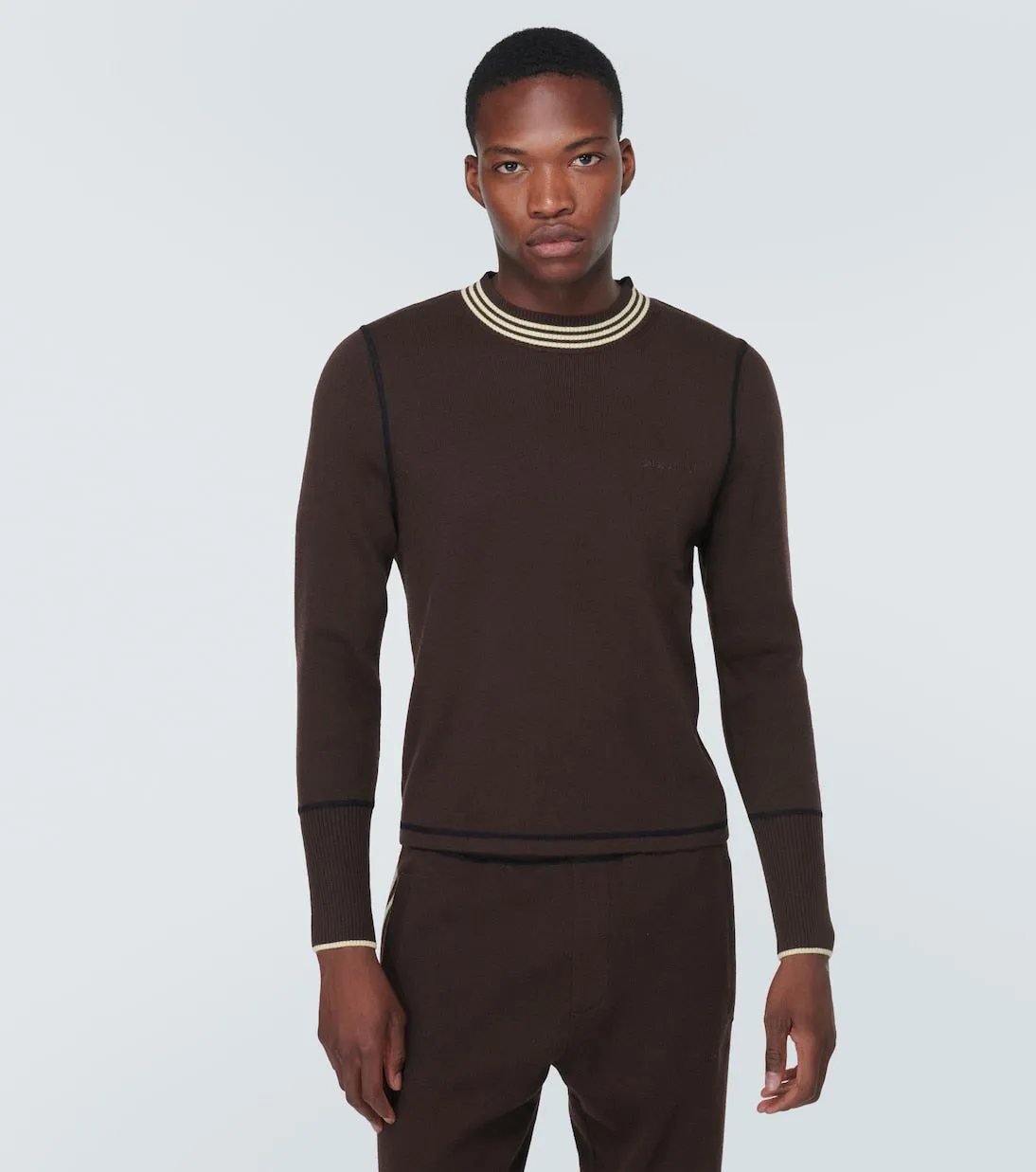 Adidas x wales bonner wool blend sweater, brown