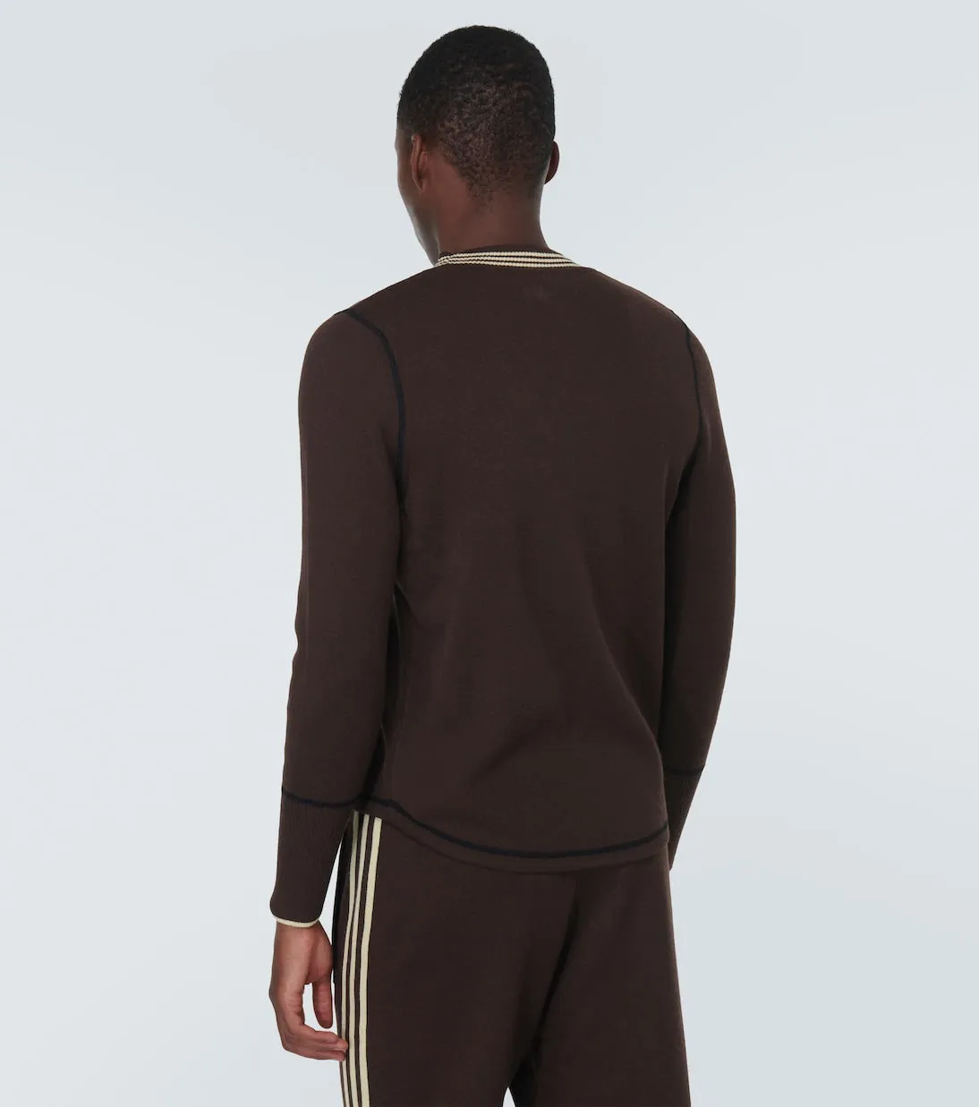 Adidas x wales bonner wool blend sweater, brown