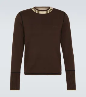 Adidas x wales bonner wool blend sweater, brown