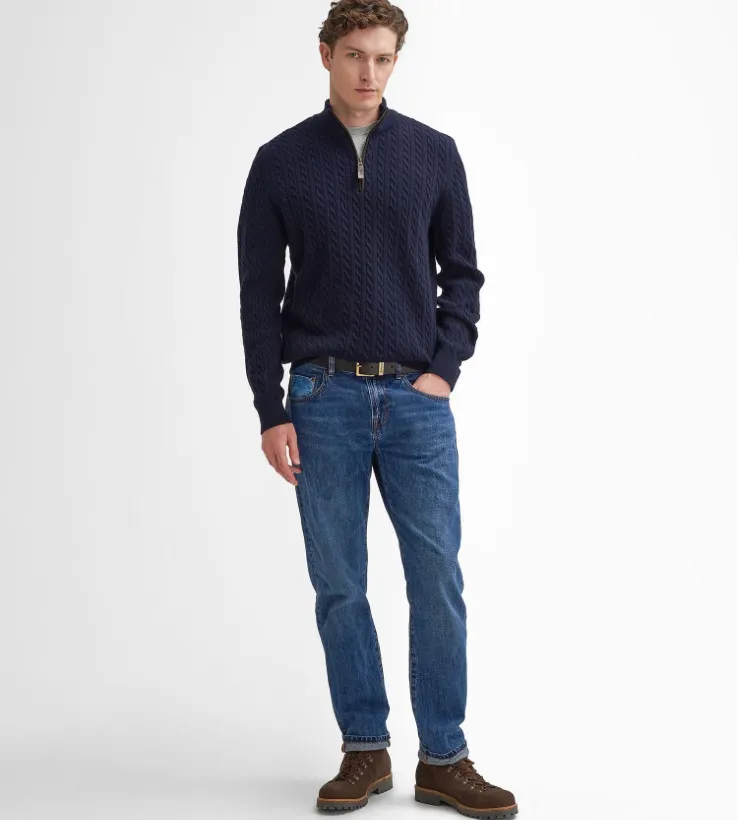 BARBOUR Ramsden Half Zip Sweater Navy