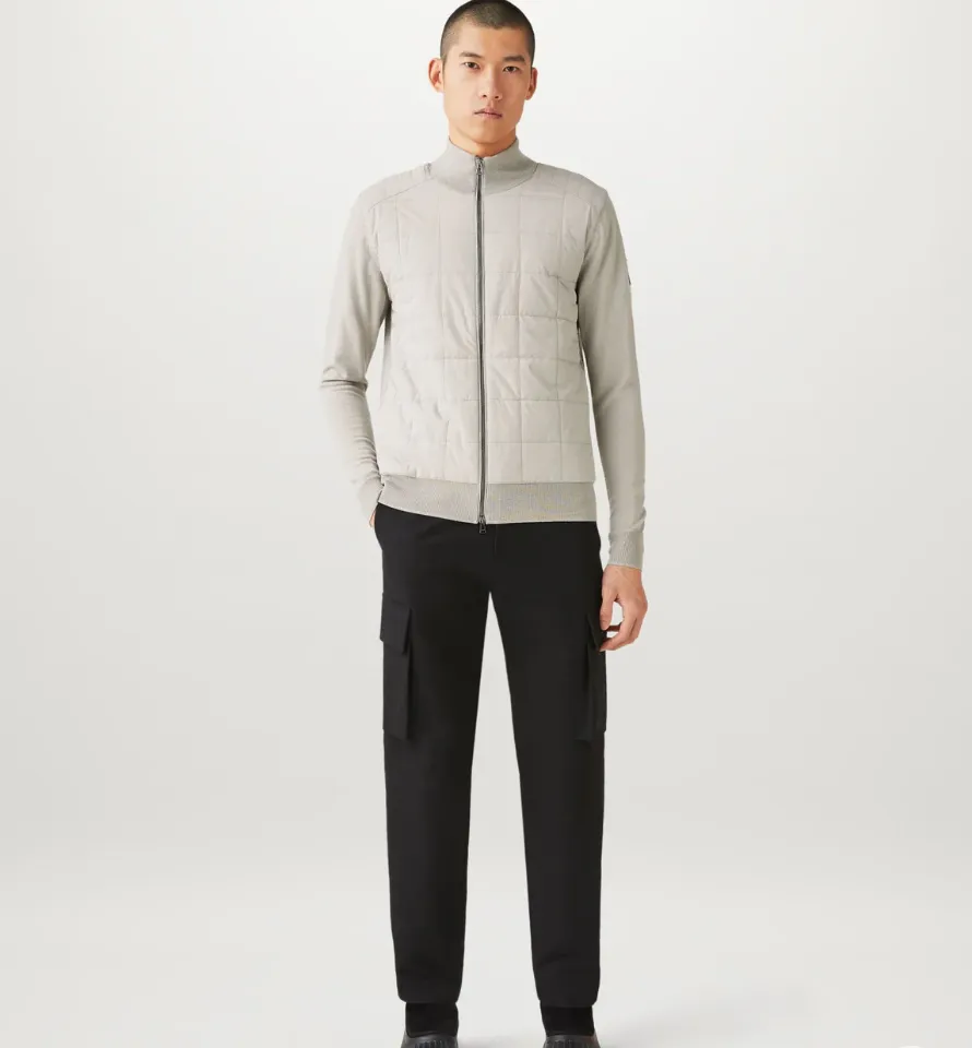 Belstaff Kelbrook Zip Cardigan Chrome Grey