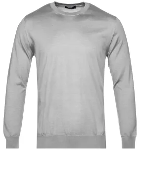 Cashmere & Silk Crew Neck Grey