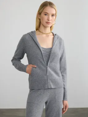 Cashmere Fitted Hoodie in Derby