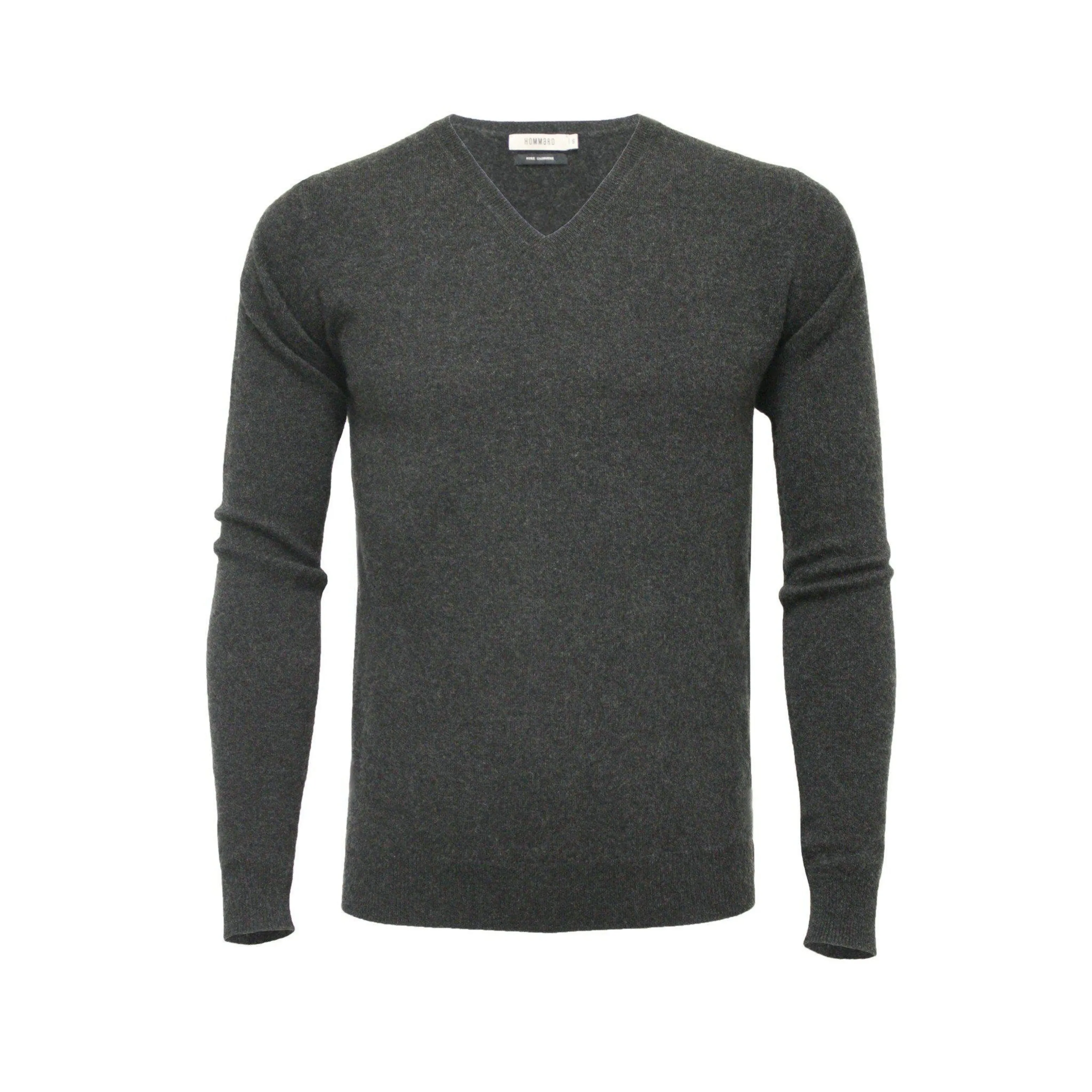 Cashmere V Neck Sweater Charcoal