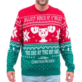 Christmas Vacation Jolliest Bunch of A*Holes Red and Green Ugly Christmas Sweater