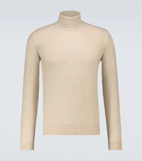 Classic children's cashmere turtleneck Loro Piana, beige