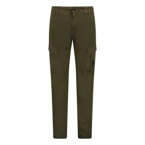 CP Company Satin Stretch Cargo Trousers Khaki