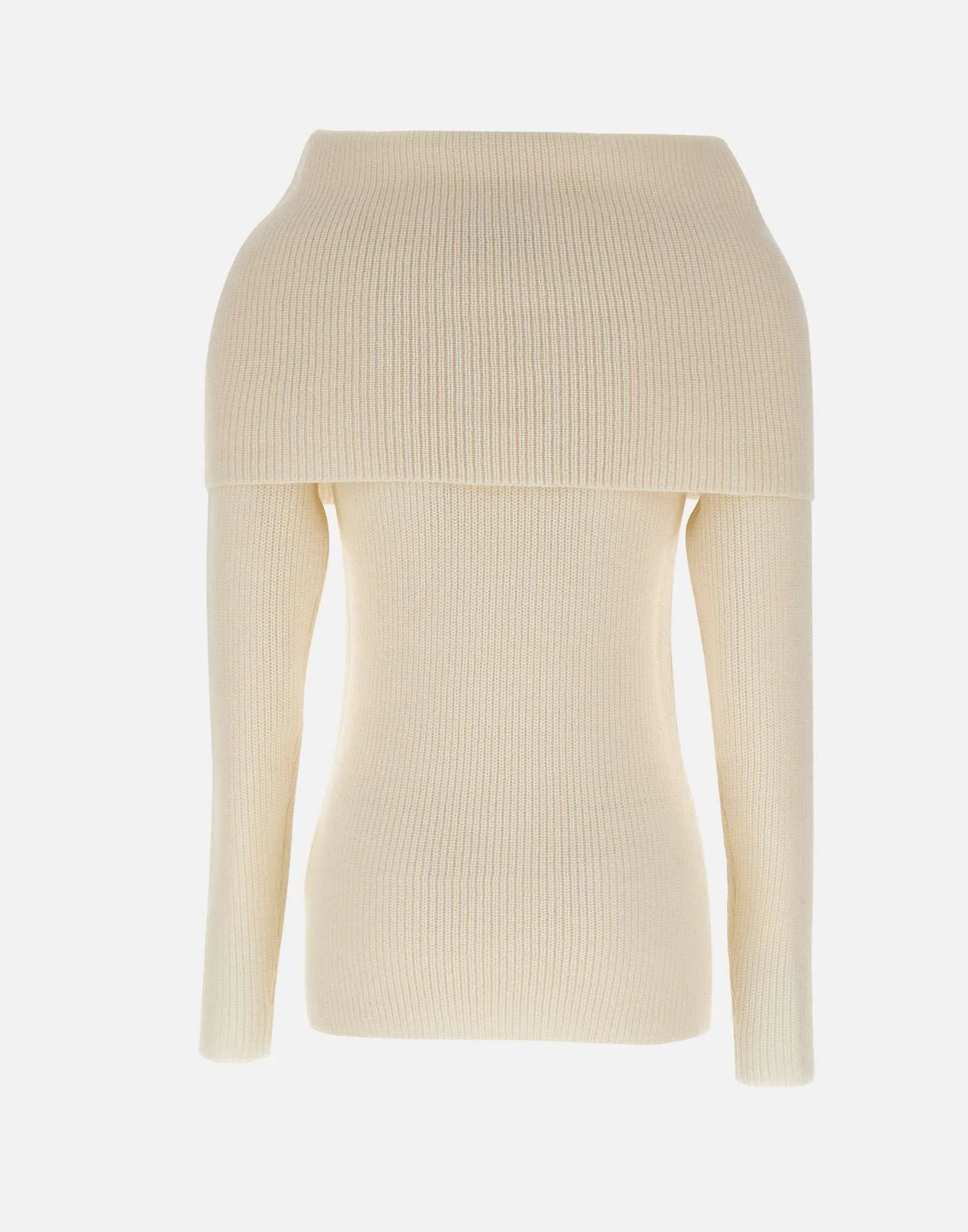 Cream Wool, Silk and Cashmere Sweater