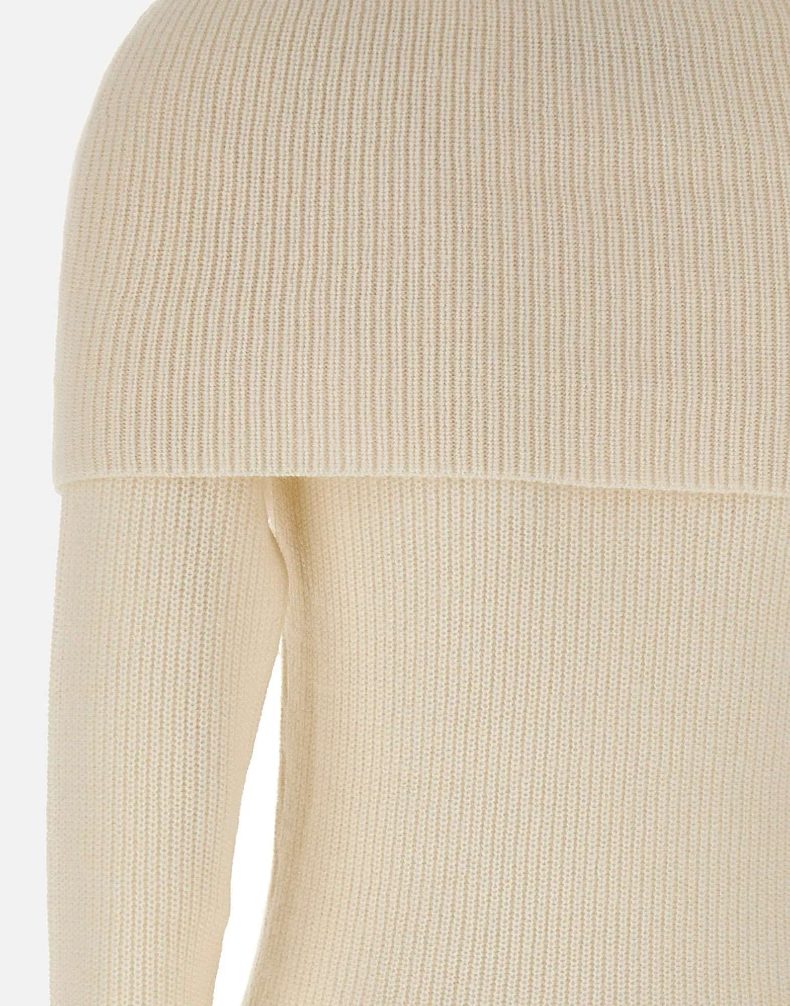 Cream Wool, Silk and Cashmere Sweater