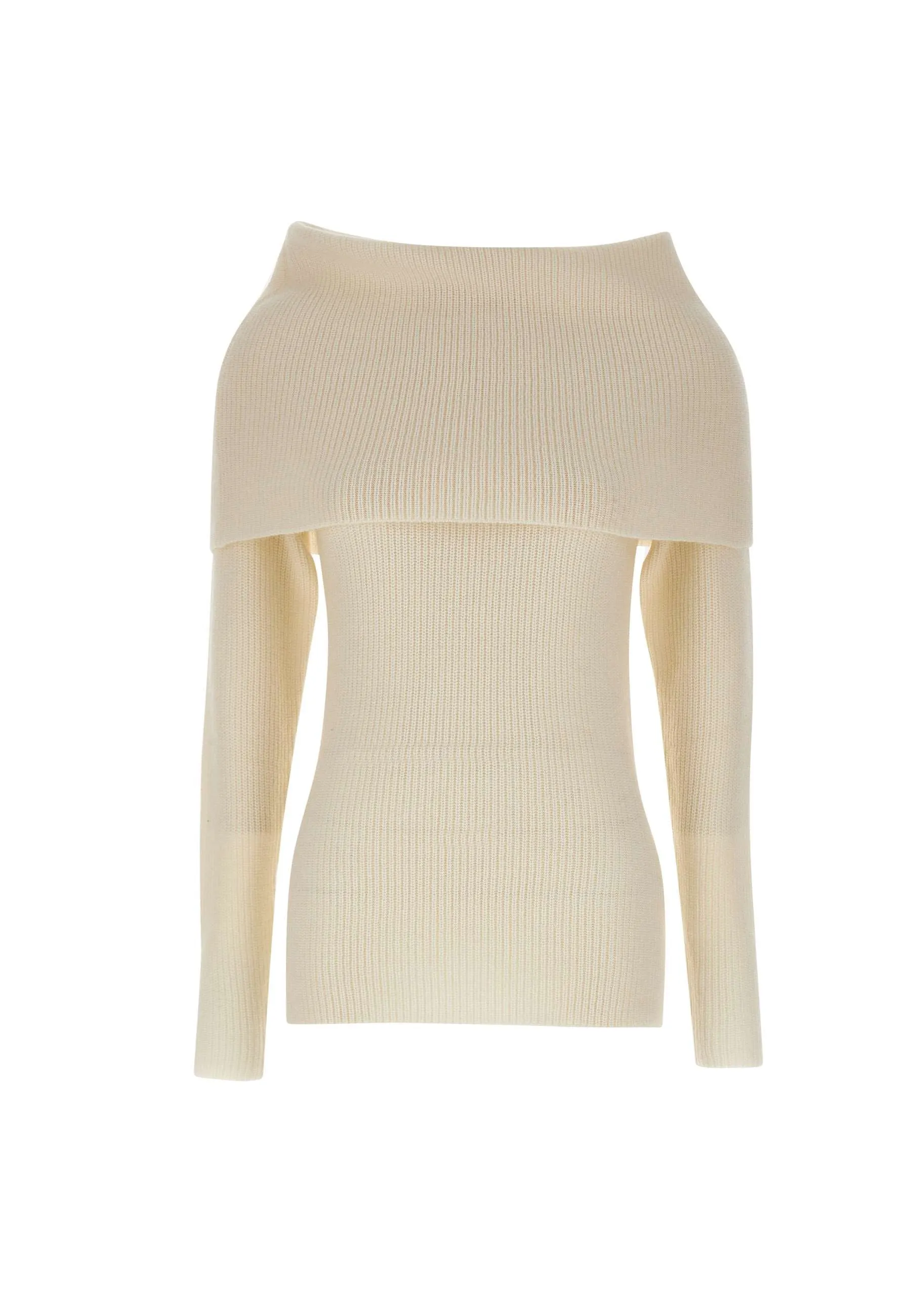 Cream Wool, Silk and Cashmere Sweater