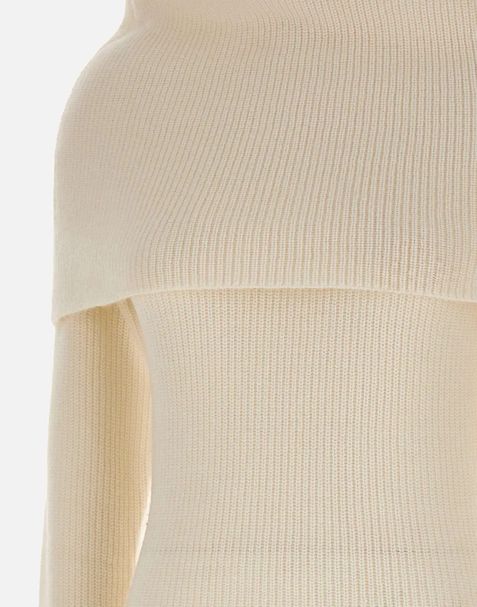 Cream Wool, Silk and Cashmere Sweater