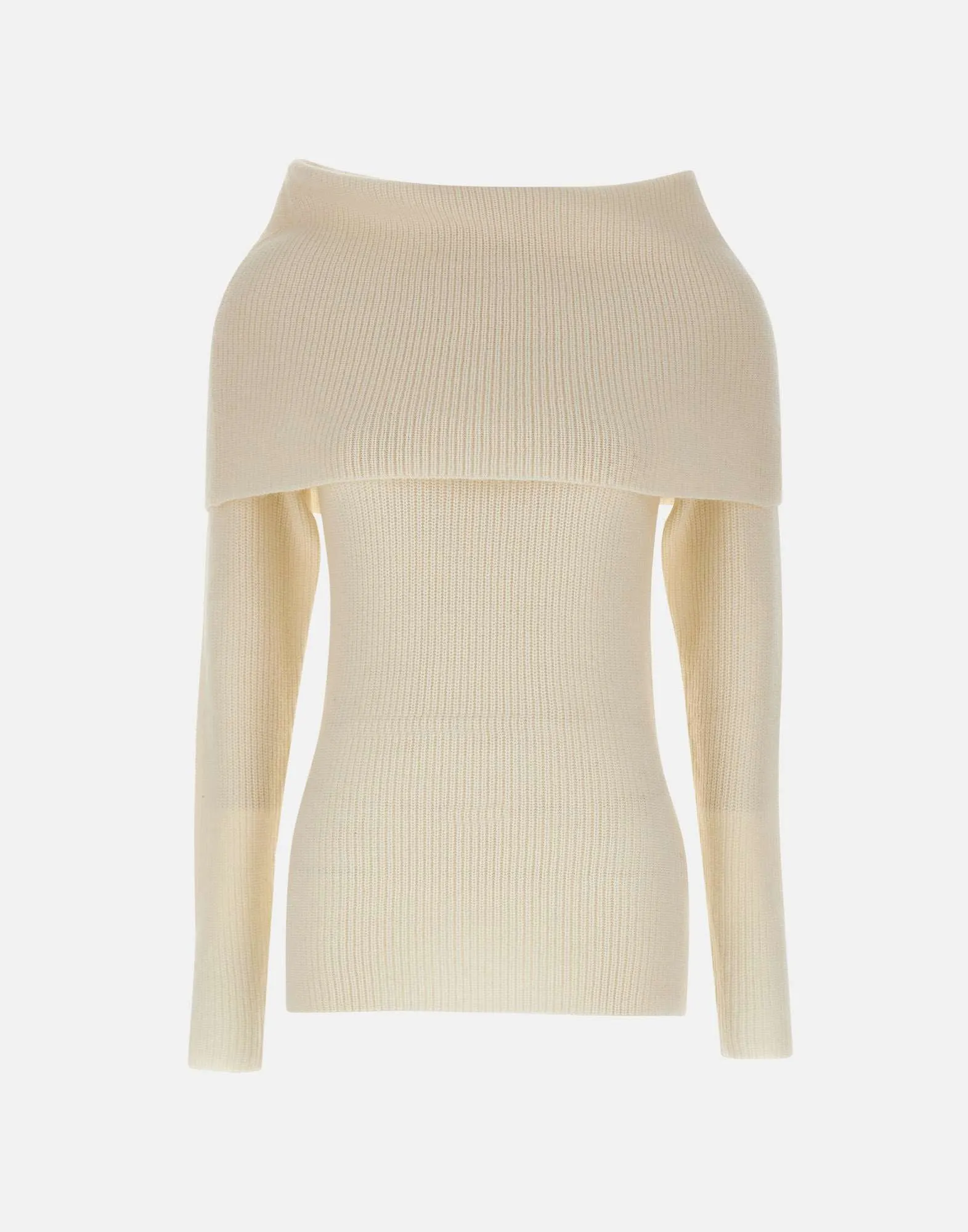 Cream Wool, Silk and Cashmere Sweater