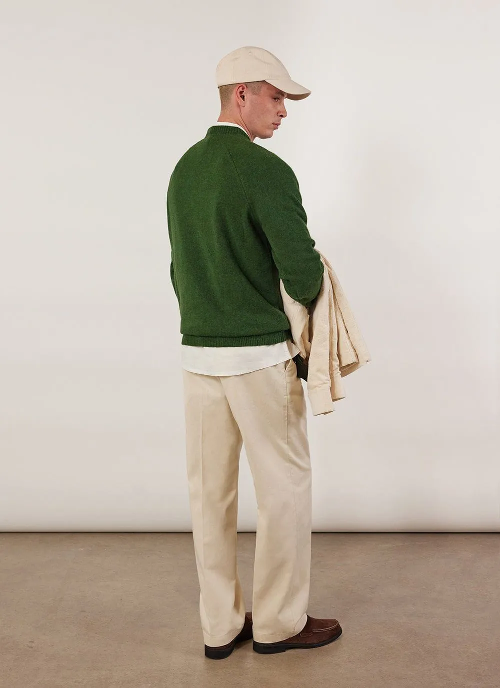 Crew Neck Jumper | Alpaca Wool | Forest