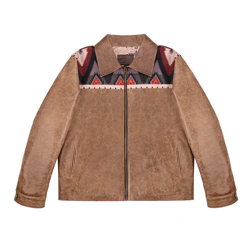 DAKOTA LEATHER JACKET - RUSTIC CAPPUCCINO