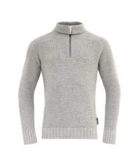 Devold - Bispen wool zip neck sweater - Grey