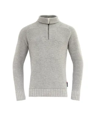 Devold - Bispen wool zip neck sweater - Grey