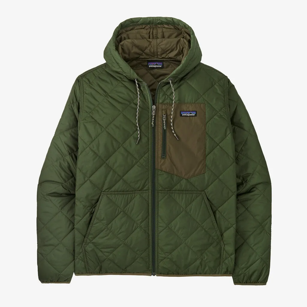 Diamond Quilted Bomber Hoody (Torrey Pine Green)