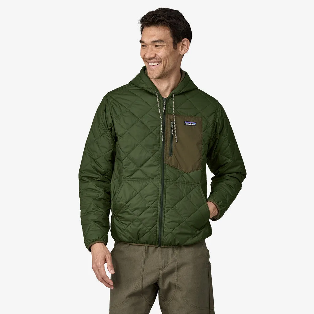 Diamond Quilted Bomber Hoody (Torrey Pine Green)