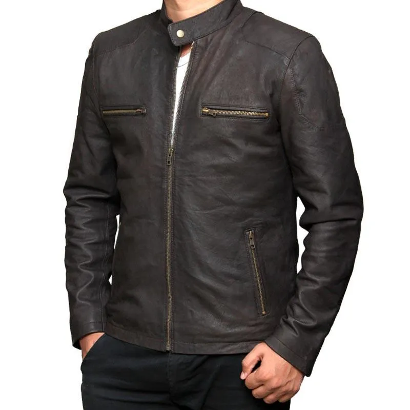 Distressed Brown Captain America Civil War Jacket