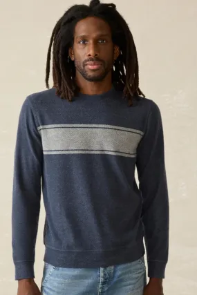 Faherty Legend Stripe Crew Sweatshirt Stripe