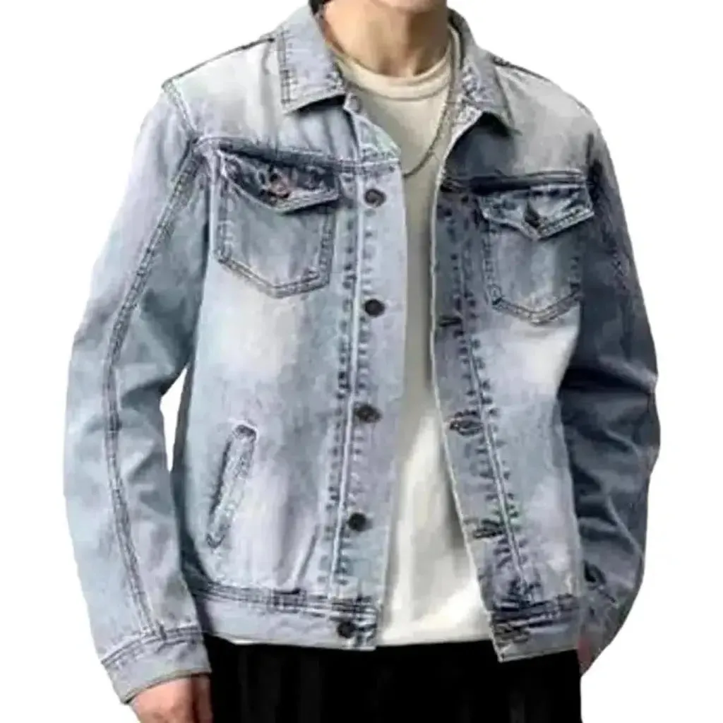 Fashion vintage denim jacket
 for men