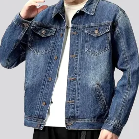 Fashion vintage denim jacket
 for men