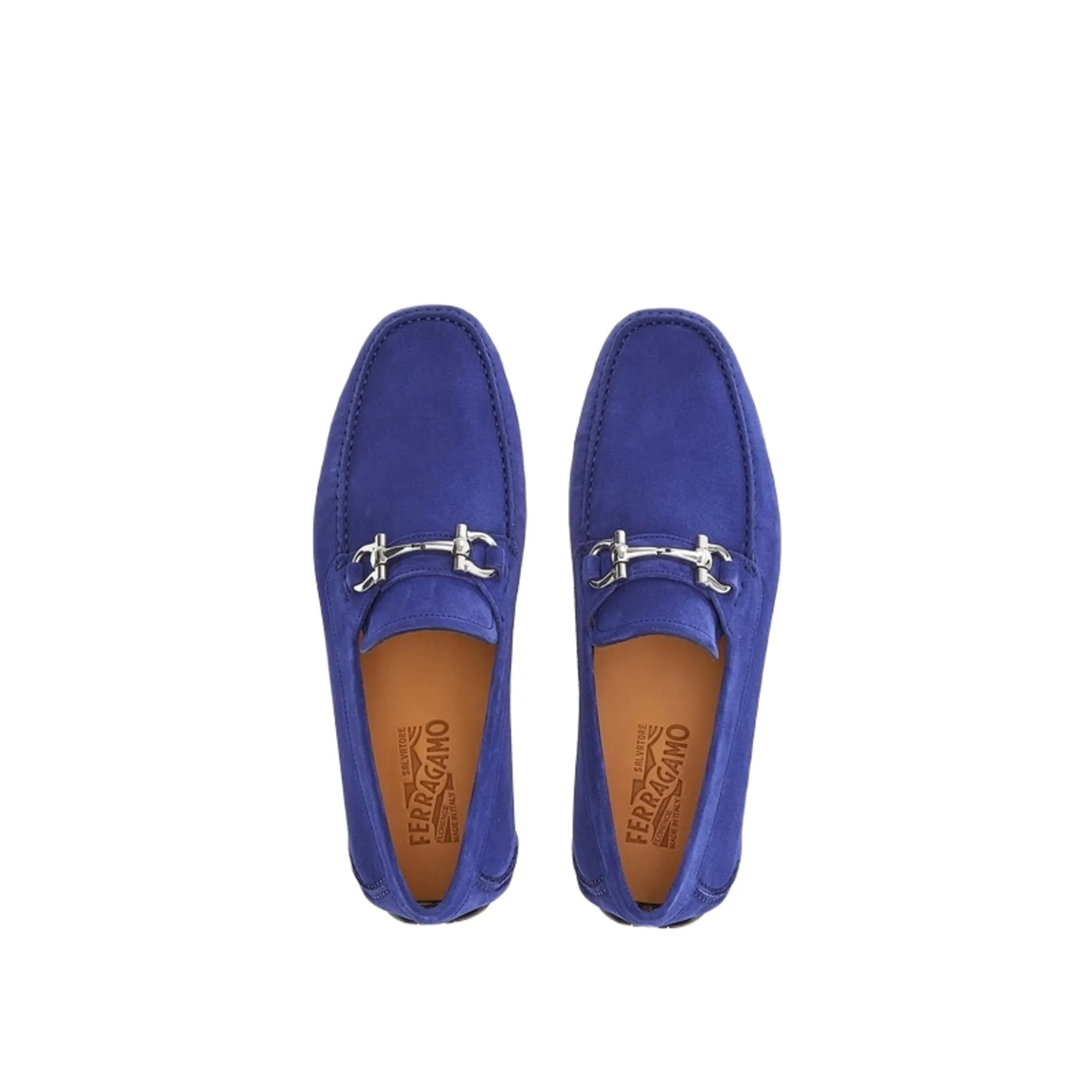 Ferragamo Parigi Eco Men's Driving Loafers Blue