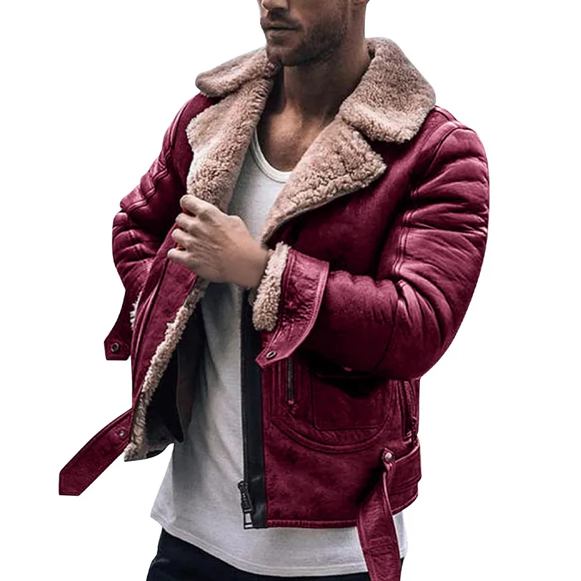 Funki Buys | Jackets | Men's Faux Fur, Faux Leather Jacket