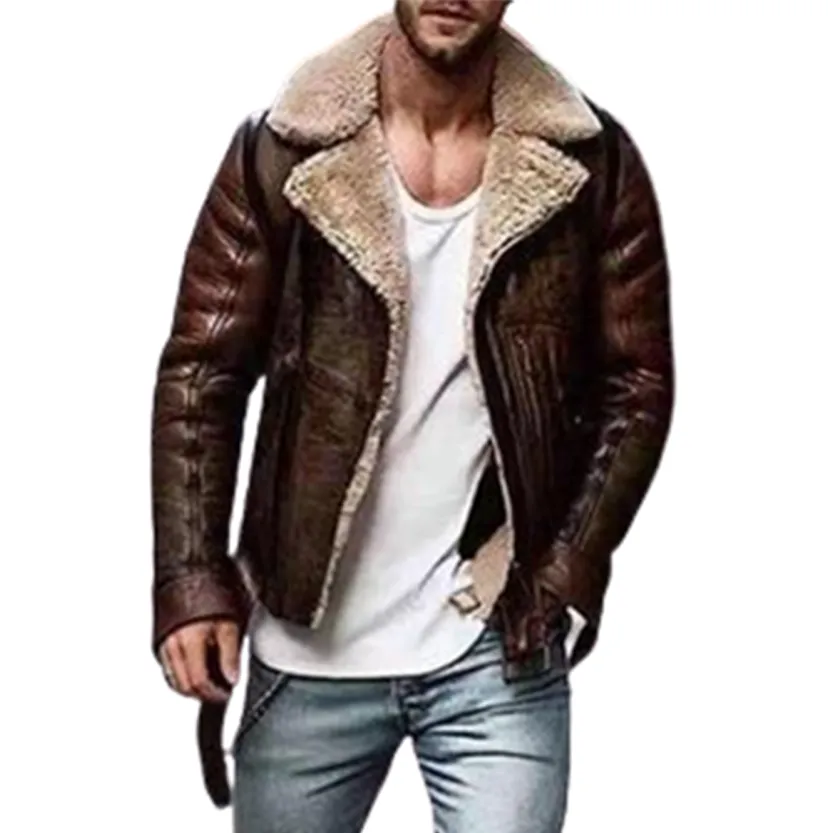 Funki Buys | Jackets | Men's Faux Fur, Faux Leather Jacket