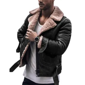 Funki Buys | Jackets | Men's Faux Fur, Faux Leather Jacket