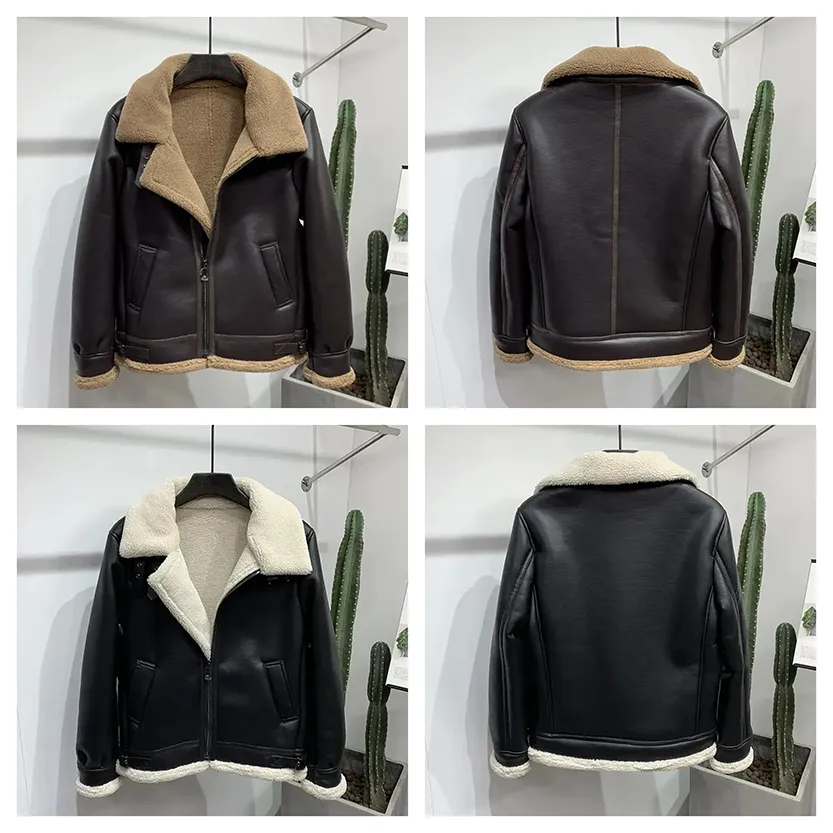 Funki Buys | Jackets | Men's Faux Leather Fleece Bomber Jacket