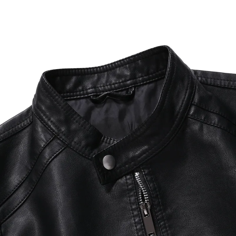 Funki Buys | Jackets | Men's Faux Leather Hooded Jacket