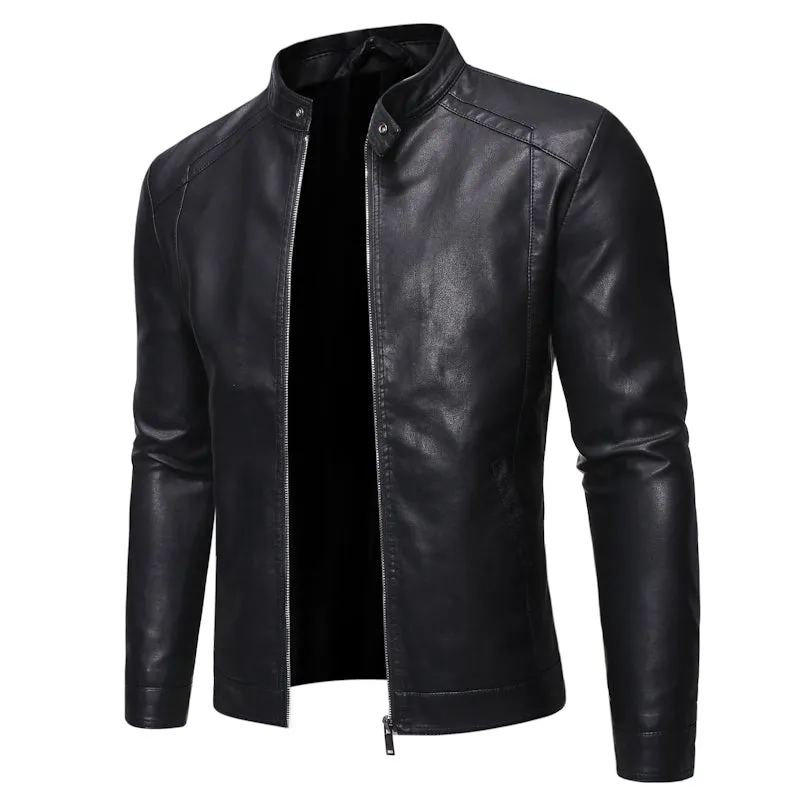 Funki Buys | Jackets | Men's Faux Leather Hooded Jacket