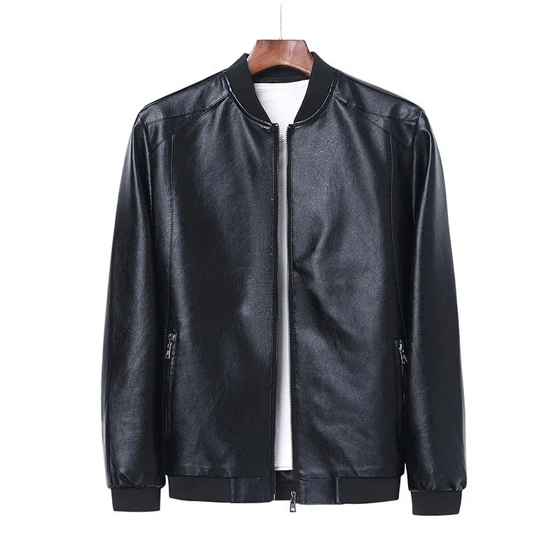 Funki Buys | Jackets | Men's Faux Leather Slim Fit Jacket