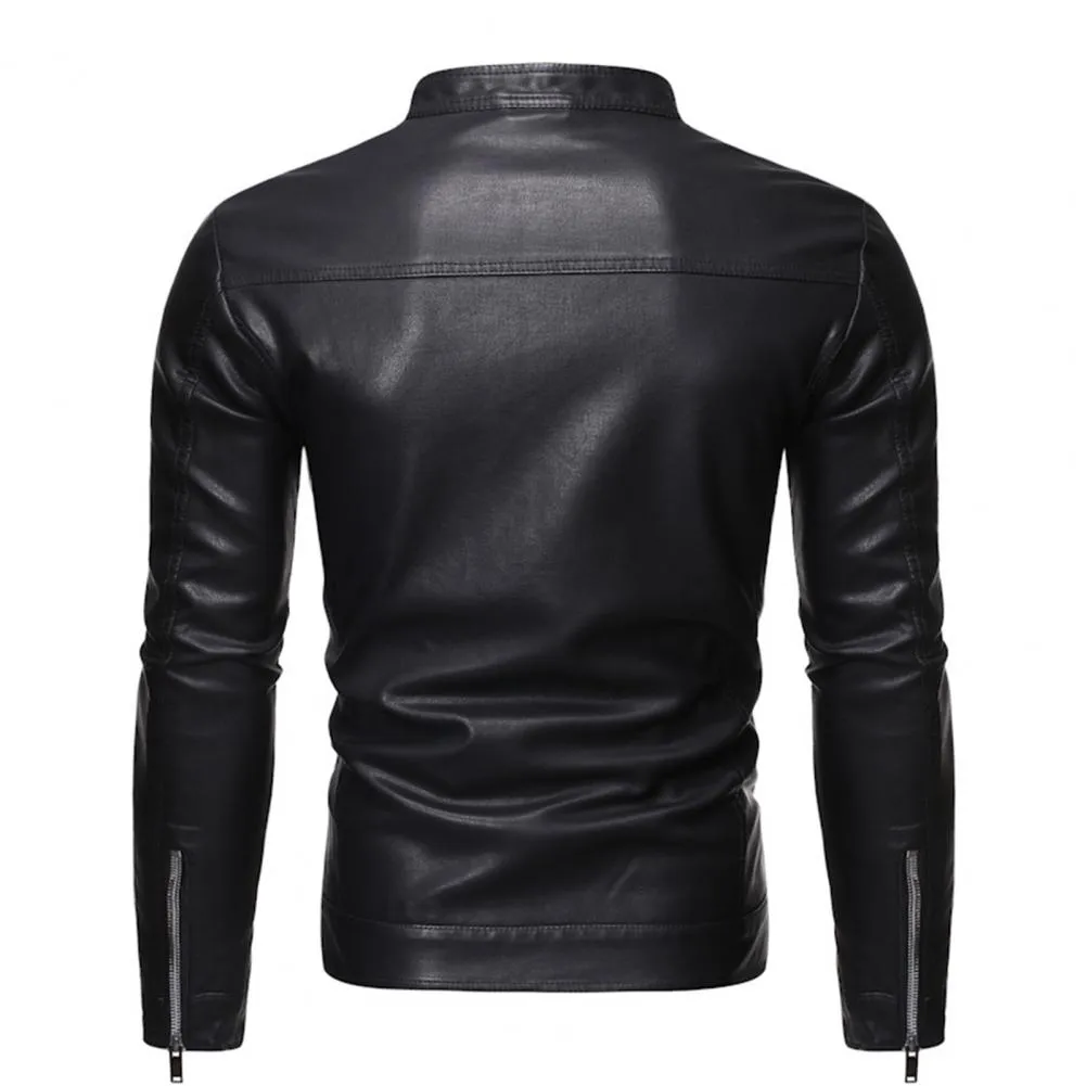 Funki Buys | Jackets | Men's Faux Leather Slim Fit Jacket