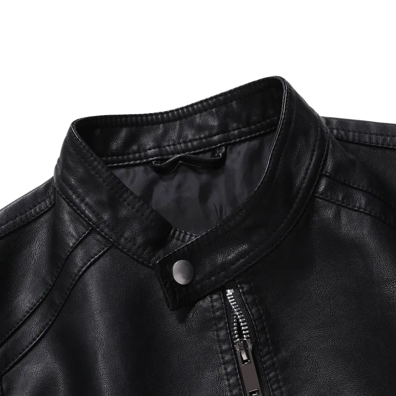 Funki Buys | Jackets | Men's Faux Leather Slim Fit Jacket