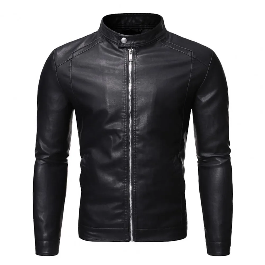 Funki Buys | Jackets | Men's Faux Leather Slim Fit Jacket