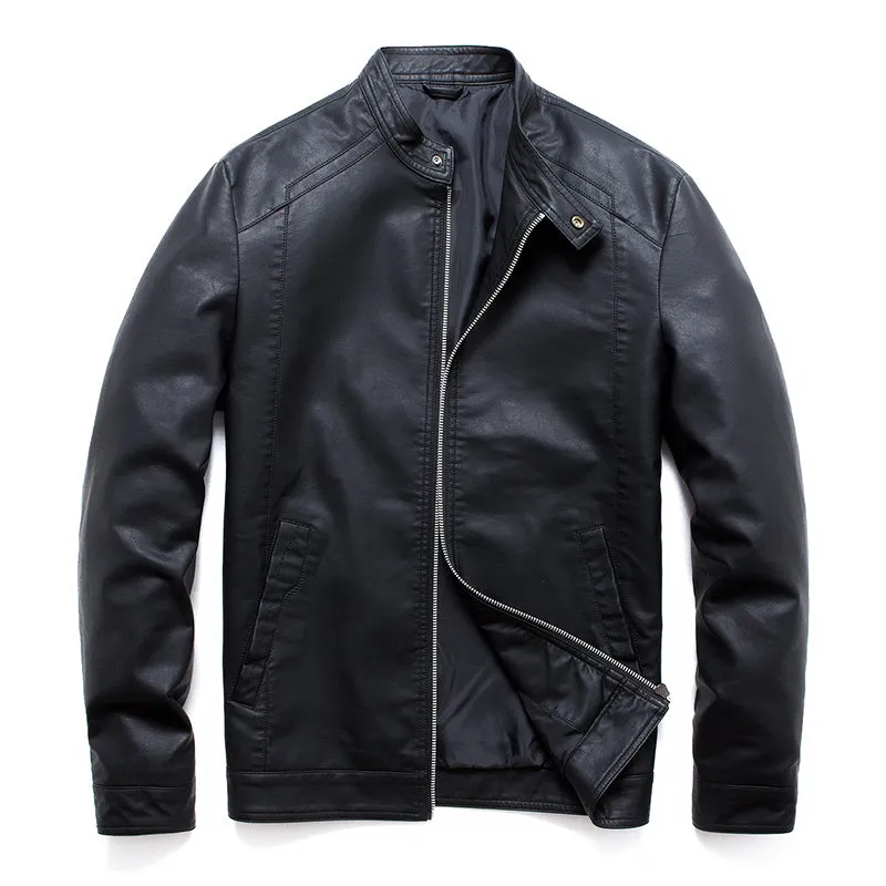 Funki Buys | Jackets | Men's Faux Leather Slim Fit Jacket