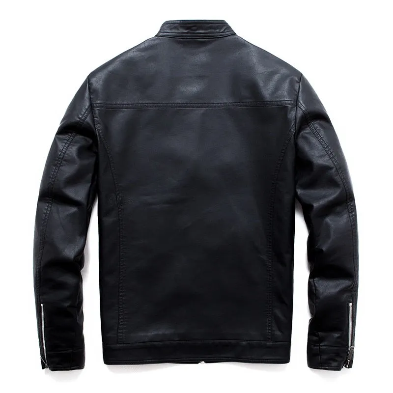 Funki Buys | Jackets | Men's Faux Leather Slim Fit Jacket