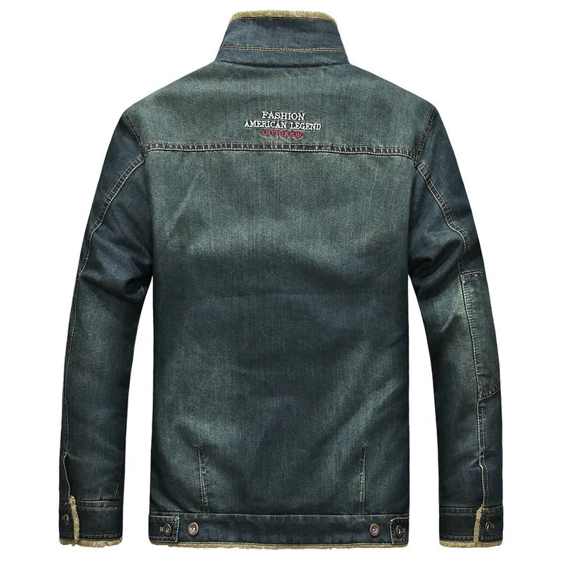 Funki Buys | Jackets | Men's Fleece Denim Trucker Jackets | 7XL