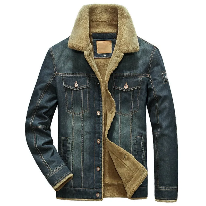 Funki Buys | Jackets | Men's Fleece Denim Trucker Jackets | 7XL