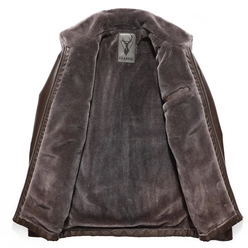 Funki Buys | Jackets | Men's Leather Fleece Motorcycle Jackets