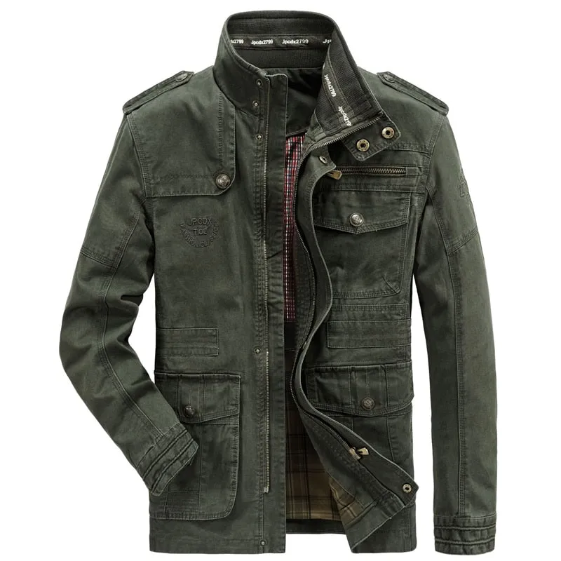 Funki Buys | Jackets | Men's Plus Size Military Cargo Jacket