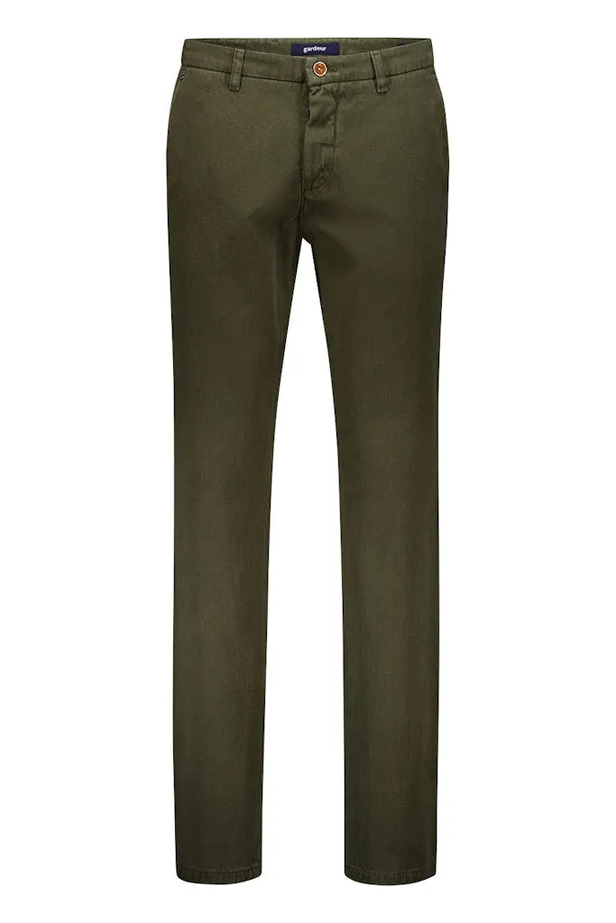 Gardeur -  Bono, Luxury Cotton Slacks, Olive Green