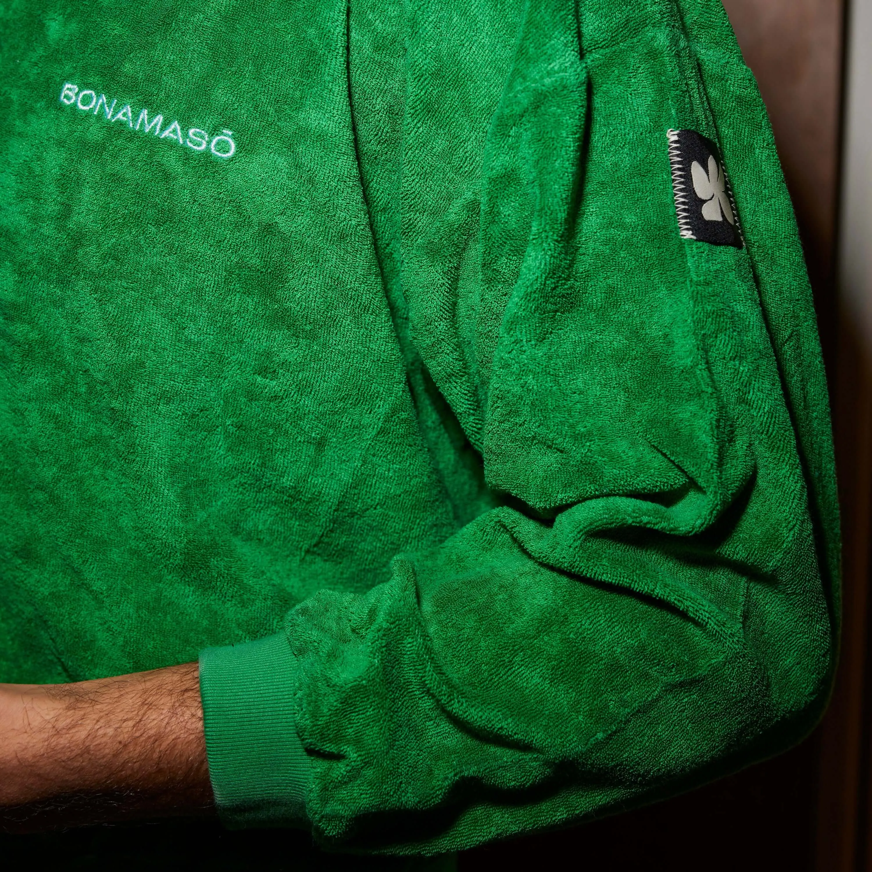 Green Terry Polo Sweater