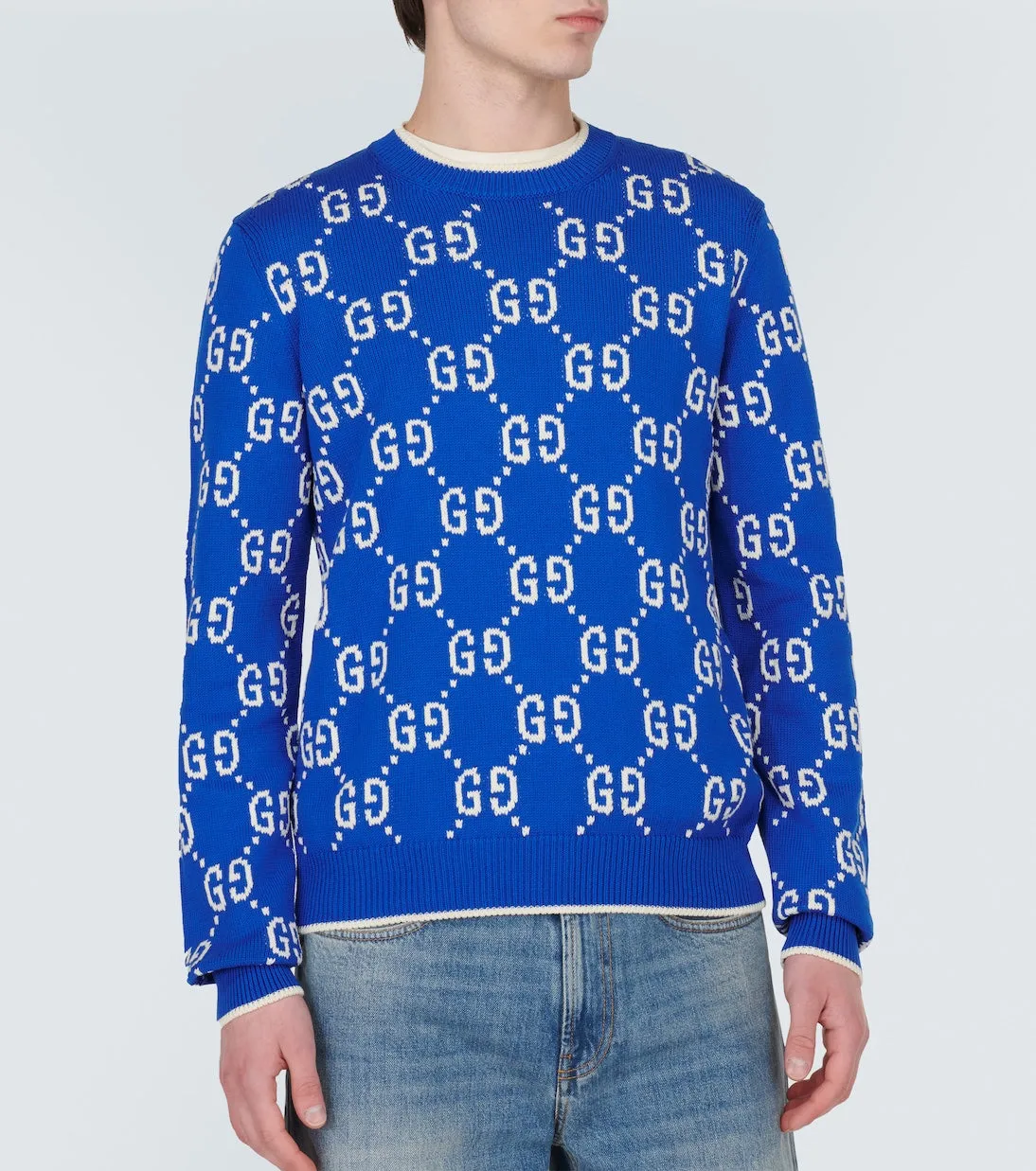 Gucci Gucci Intarsia Cotton Sweater, Multicolor