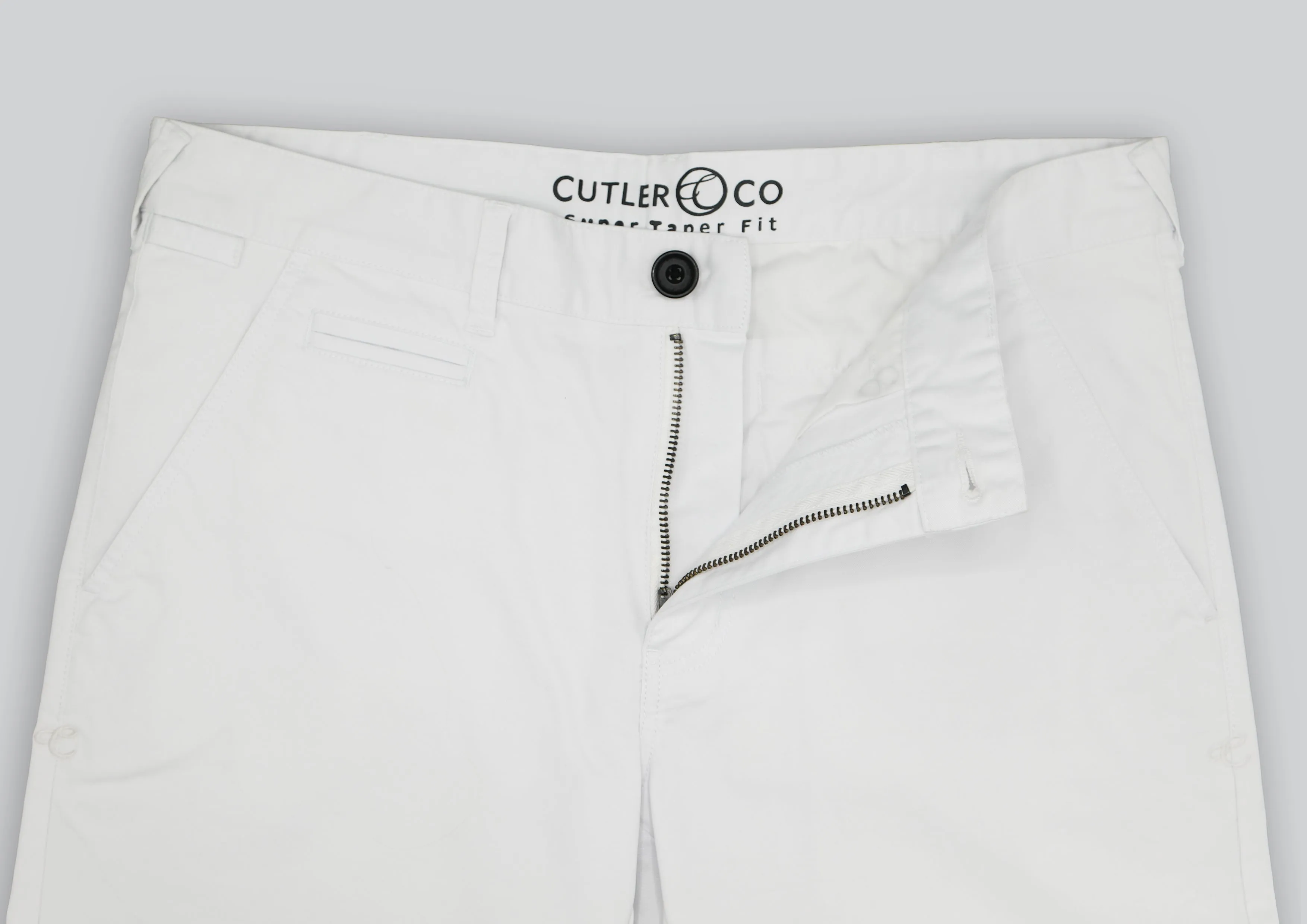 Hastin Brushed Cotton Chino: White